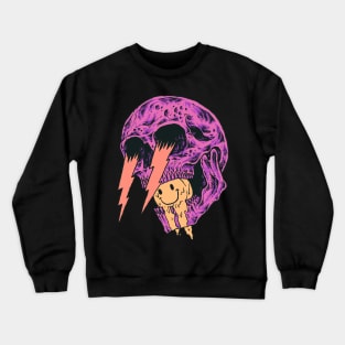 Retro Lightning Skull Crewneck Sweatshirt